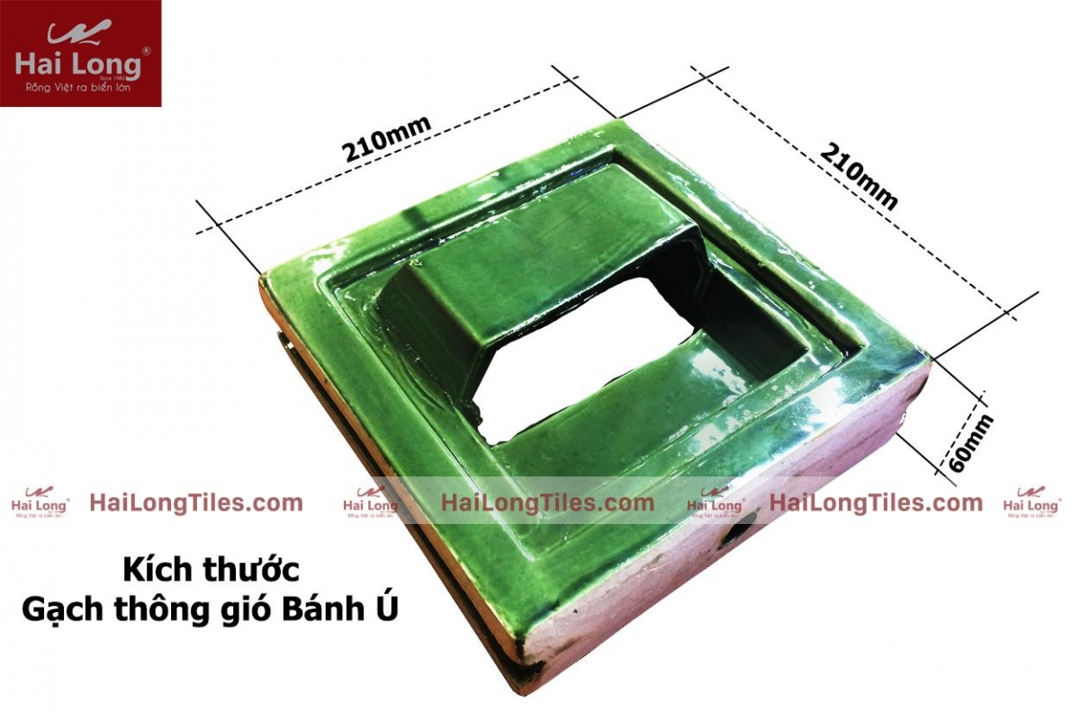 kích thước gạch thông gió bánh ú