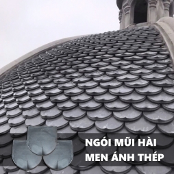 Ngói mũi hài 150 men Ánh Thép lợp biệt thự tân cổ điển - biệt thự Pháp