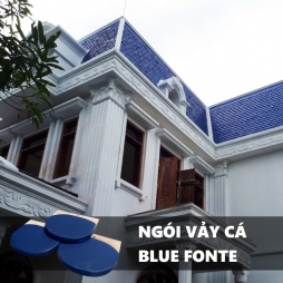 ngói vảy cá xanh chivas lợp biệt thự tân cổ điển
