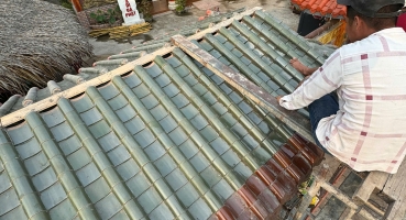 ngói âm dương men xanh đồng cổ