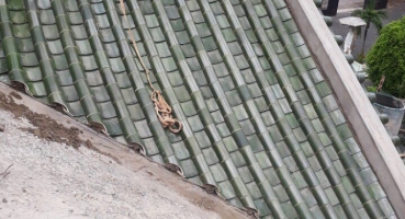 Ngói âm dương men xanh ngọc lợp mái Chùa hinh 3