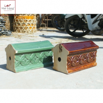 Bò nóc hoa chanh men xanh đồng 01