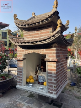 Gạch thất xây lầu thờ ngoài trời 01