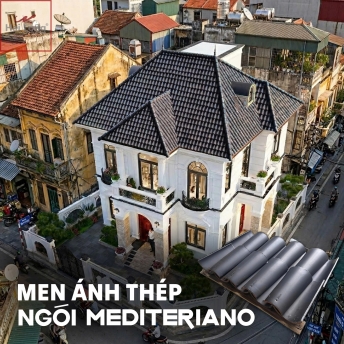 Ngói Mediteriano Địa Trung Hải men ánh thép 01