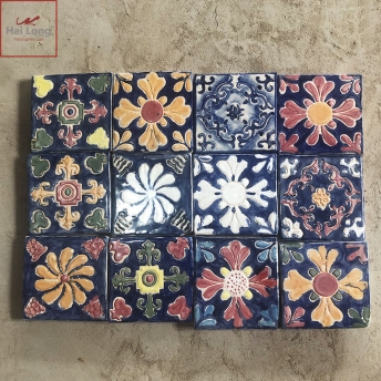 gạch địa trung hải tông xanh đậm