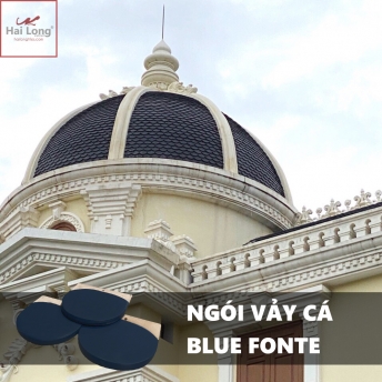 Ngói biệt thự tân cổ điển - Ngói vảy cá Blue Fonte 01