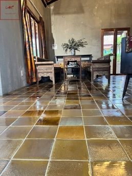 Gạch men hoàng thổ ứng dụng kiến trúc vintage 01