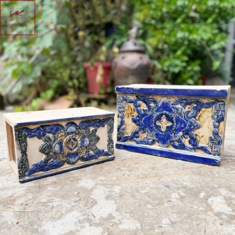 Phụ kiện ngói bò nóc bằng gốm sứ tráng men