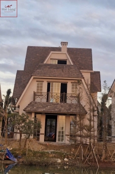 Ngói ManVillas màu Nâu Gỗ Đậm trên kiến trúc thực tế 01